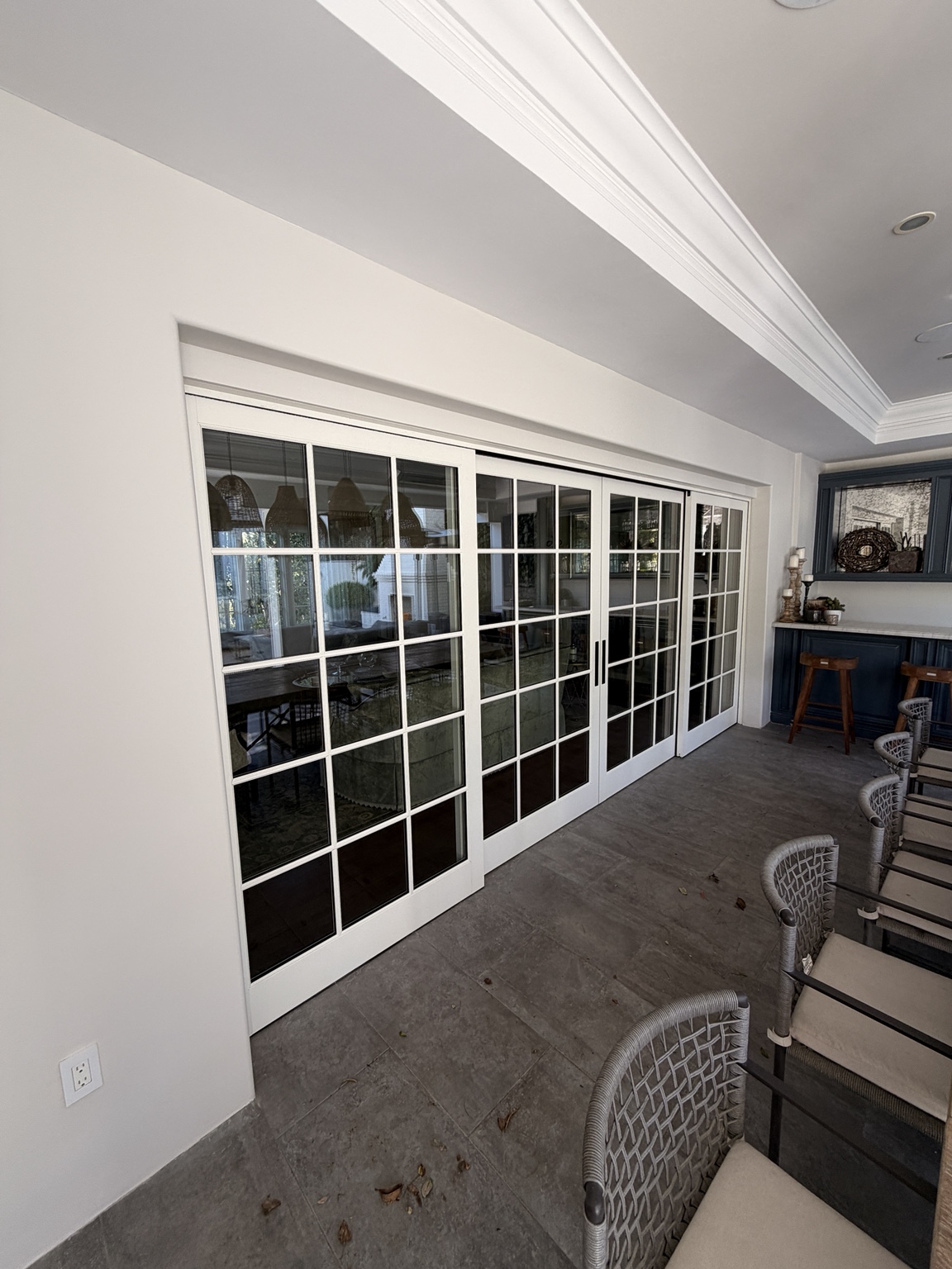 Large sliding door installation